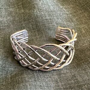 Vintage Sterling Silver Celtic Braid Cuff